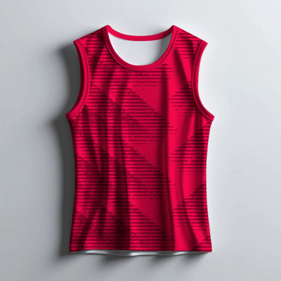 Printed Sleeveless Gym Vest for Men