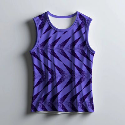 Electric Zigzag Purple Men's Running Singlet