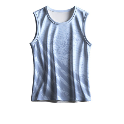 Custom Light Grey Sports Singlet for Men | Stylish Sleeveless Gym Wear