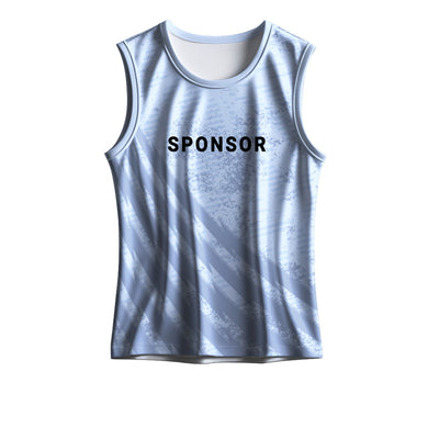 Custom Light Grey Sports Singlet for Men | Stylish Sleeveless Gym Wear
