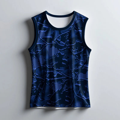 Navy Blue Sports Singlet for Men