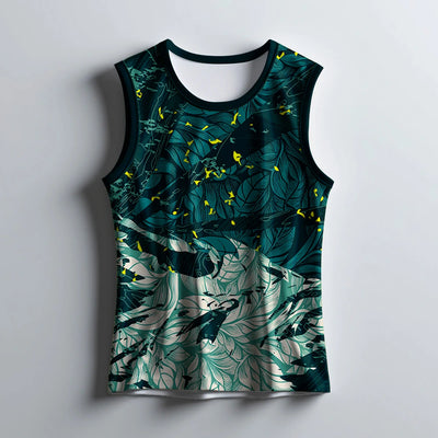 Digital Print Men's Sleeveless Singlet Jersey
