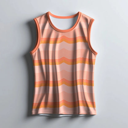 men's gym singlet, peach gym tank top, sleeveless workout shirt, men's striped singlet, athletic training top, breathable gym wear, muscle fit vest, men's fitness clothing, lightweight workout tank, moisture-wicking gym shirt