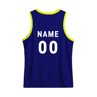 Blue Yellow Custom Track Singlet | Men's Dry Fit Sprint Vest