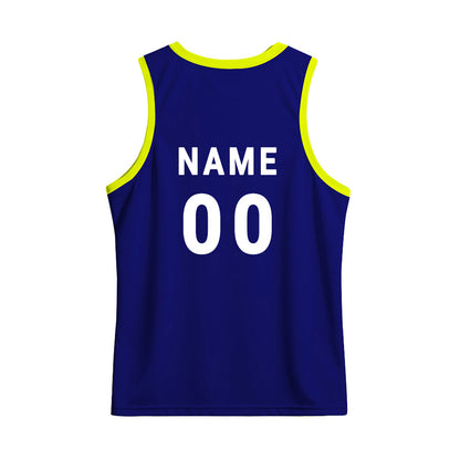 Blue Yellow Custom Track Singlet | Men's Dry Fit Sprint Vest