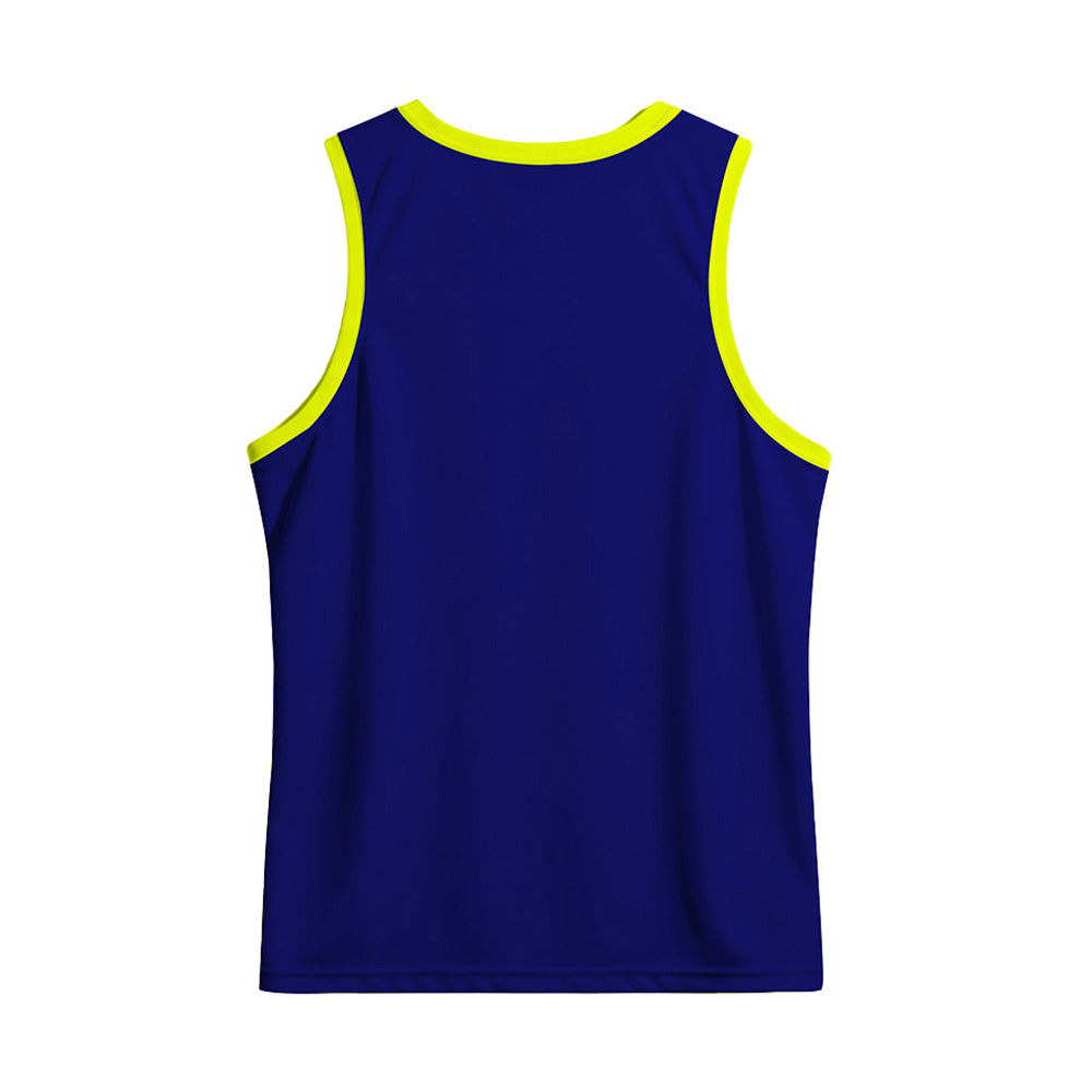 Blue Yellow Custom Track Singlet | Men's Dry Fit Sprint Vest