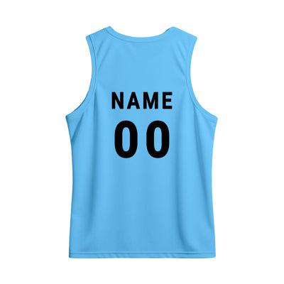 Blue Men's Custom Sports Singlet | Quick Dry Running Vest