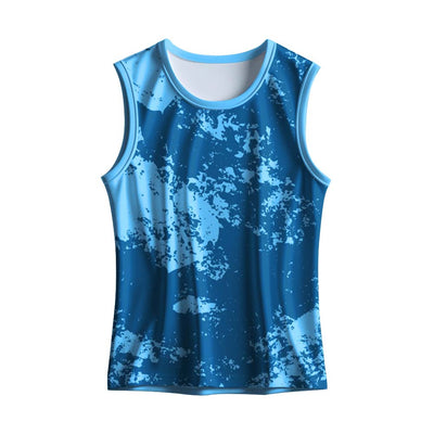 Blue Men's Custom Sports Singlet | Quick Dry Running Vest