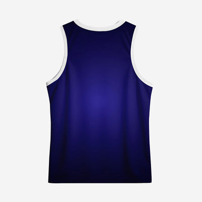 Men's Navy Abstract Brush Custom Sports Singlet | Sleeveless Dry Fit Running Vest