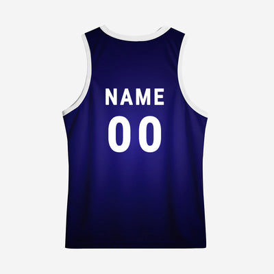 Men's Navy Abstract Brush Custom Sports Singlet | Sleeveless Dry Fit Running Vest