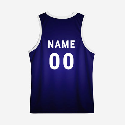 Men's Navy Abstract Brush Custom Sports Singlet | Sleeveless Dry Fit Running Vest