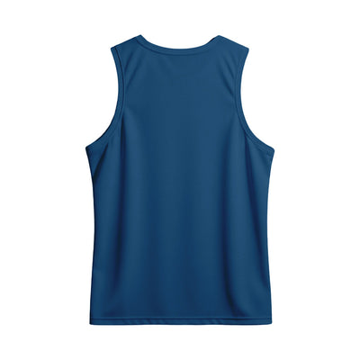 Blue & Neon Yellow Men's Custom Running Singlet | Lightweight Dry Fit Sports Vest