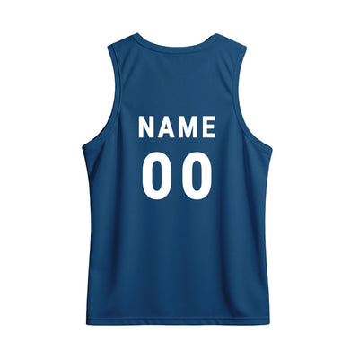 Blue & Neon Yellow Men's Custom Running Singlet | Lightweight Dry Fit Sports Vest