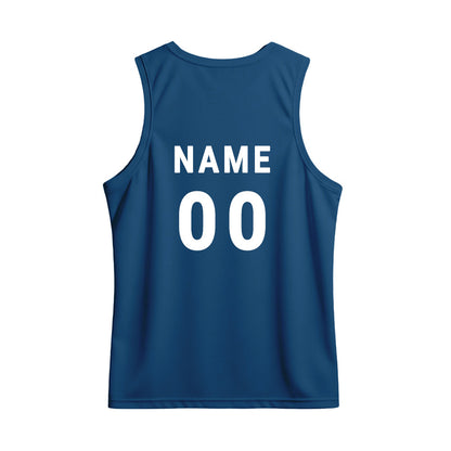 Blue & Neon Yellow Men's Custom Running Singlet | Lightweight Dry Fit Sports Vest
