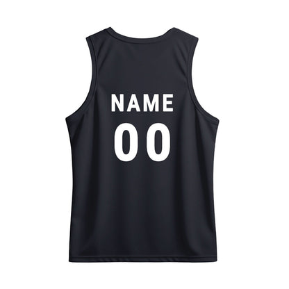 Black & Yellow Abstract Men's Custom Sports Singlet | Quick Dry Sleeveless Running Jersey
