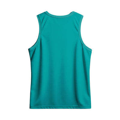 Teal & Yellow Brush Stroke Men's Sports Singlet | Custom Running Training Vest