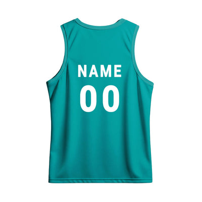 Teal & Yellow Brush Stroke Men's Sports Singlet | Custom Running Training Vest