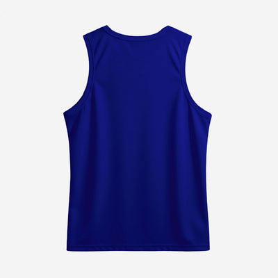 Blue & Red Geometric Sleeveless Sports Jersey | Custom Dry Fit Running Singlet