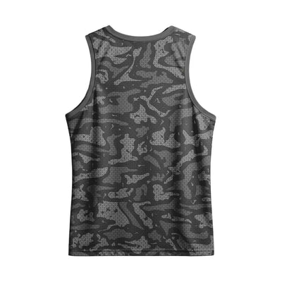 Back view showing the charcoal camouflage back