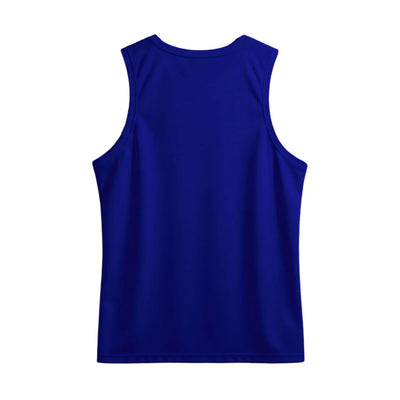 Back view showing the plain royal-blue back