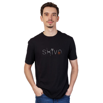 Cosmic Shiva Graphic Printed Cotton T-Shirt