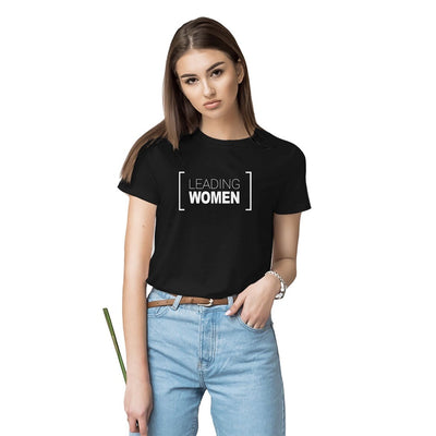 Women's Black Printed T-Shirt