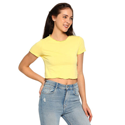Crop top fashion, Plain crop tops, crop t shirt, Best crop tops, Stylish crop top, Gift for girls,Vibrant yellow crop top for women
Women's yellow crop top outfit
Bold yellow crop top,Yellow crop top for everyday wear