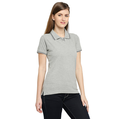 Classic Women's Plain Polo Neck T-Shirt - Versatile & Comfortable
