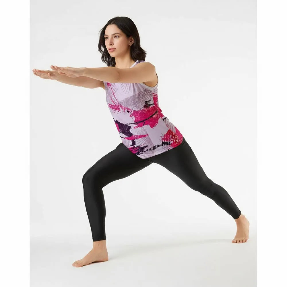 Women’s Sleeveless Gym Singlet | Breathable Digital Print Activewear