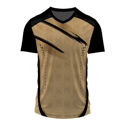 Custom Men’s Sports Jersey – Gold Black Football Team Jersey with Name & Number