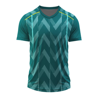 Chevron Pattern V-Neck Jersey with Custom Name & Logo
