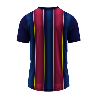 Custom Striped V-Neck Jersey with Name, Logo & Number