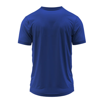 Custom Royal Blue V Neck Jersey with Wave Line Design | Personalized Sports T-Shirt