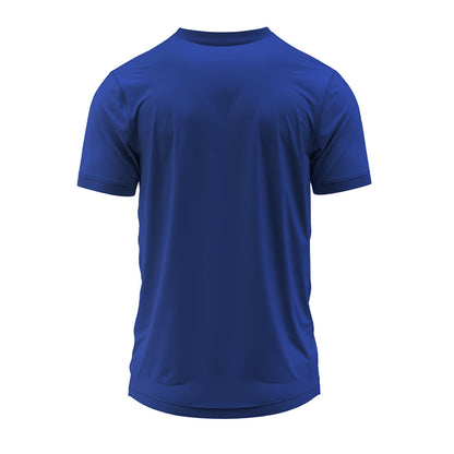 Custom Royal Blue V Neck Jersey with Wave Line Design | Personalized Sports T-Shirt