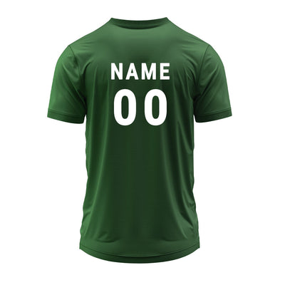 Forest Green V-Neck Dry Fit Sports Jersey | Custom Team Training T-Shirt