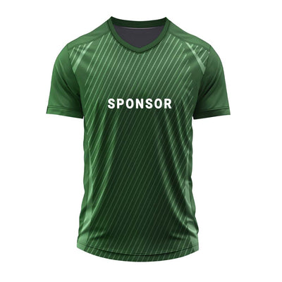 Forest Green V-Neck Dry Fit Sports Jersey | Custom Team Training T-Shirt