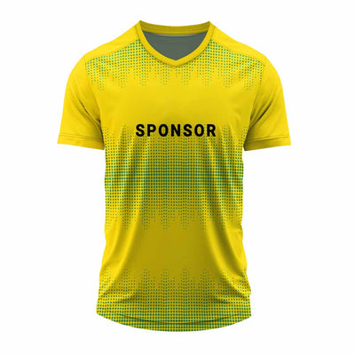 yellow performance jersey
custom sports uniform
V neck team shirt
personalized game jersey
custom dry fit uniform