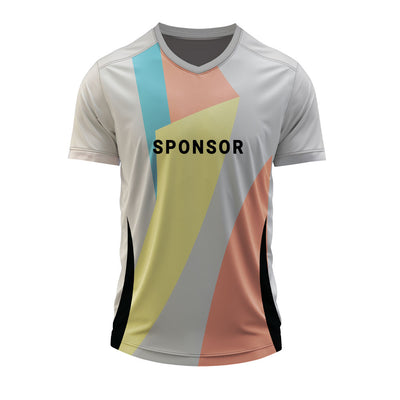 Custom Geometric V Neck Sports Jersey – Dry Fit Team T-Shirt
