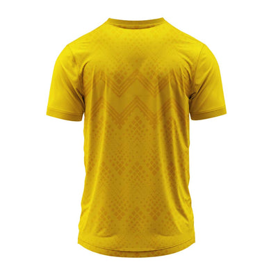 Golden Yellow V-Neck Sports Jersey | Custom Dry Fit Performance Team T-Shirt