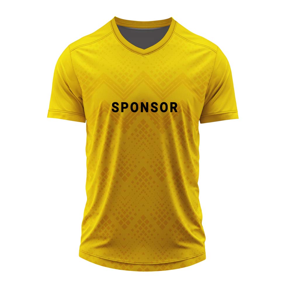 Golden Yellow Sports Jersey
V Neck Dry Fit Jersey
Custom Team Sportswear
Personalized Performance Jersey
Sports Team Uniform