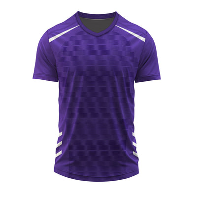 Royal Purple Custom V-Neck Dry Fit Sports Jersey with Textured Pattern