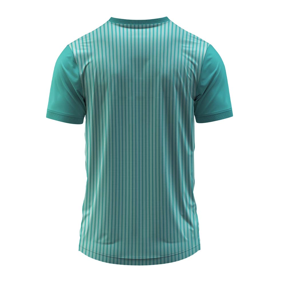 Aqua Green V-Neck Cricket Jersey | Custom Dry Fit Sports Team T-Shirt