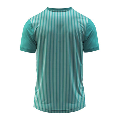 Aqua Green V-Neck Cricket Jersey | Custom Dry Fit Sports Team T-Shirt