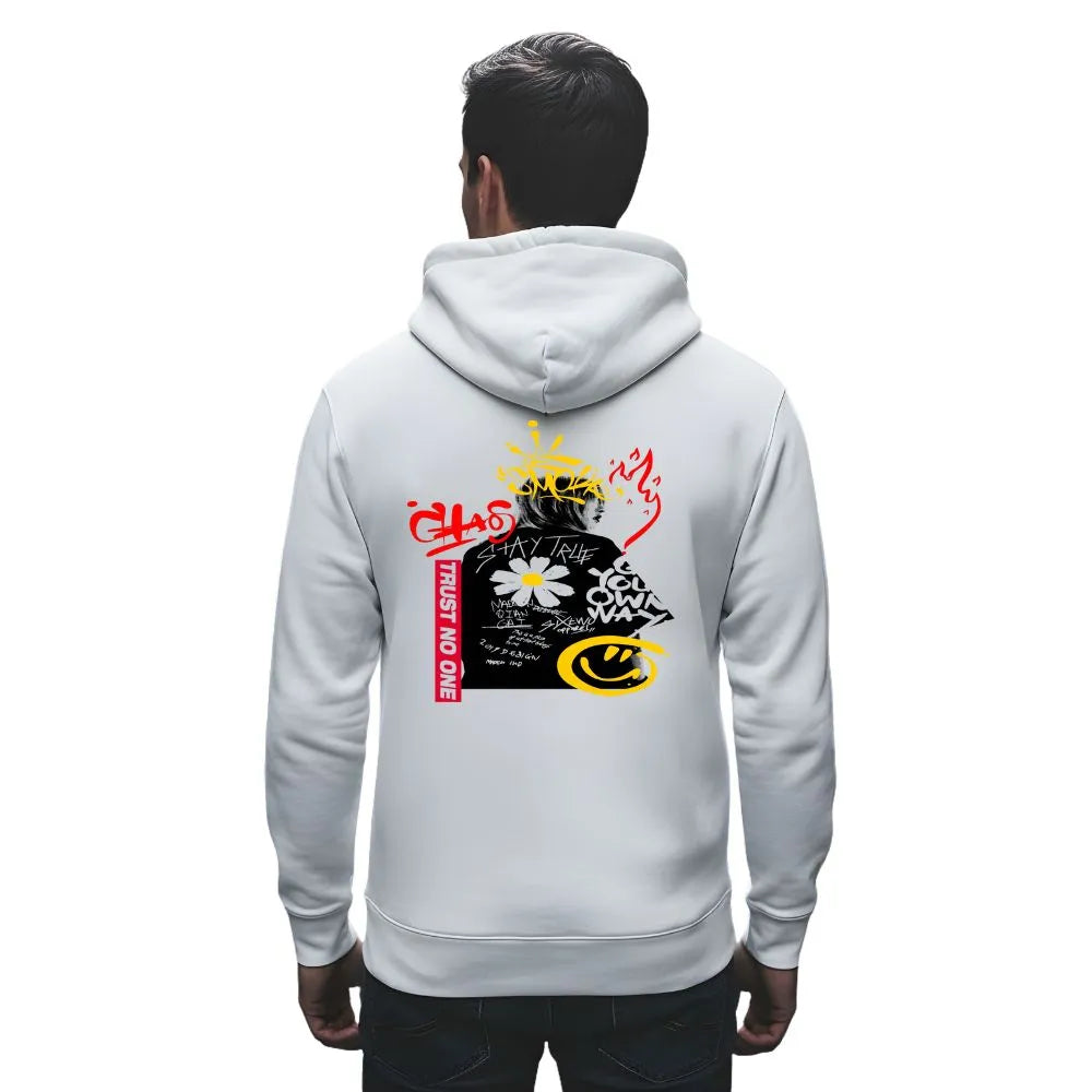 white hoodie for men, graffiti hoodie, streetwear hoodie, graphic print hoodie, men’s winter hoodie, urban fashion hoodie, white graphic sweatshirt, men’s streetwear fashion, trust no one hoodie, graffiti art hoodie, trendy hoodies for men, mens stylish hoodies online, oversized white hoodie, street style sweatshirt, doodle print hoodie, designer hoodies for men, casual winter wear for men, white fleece hoodie, mens printed hoodie, cool hoodies for men India