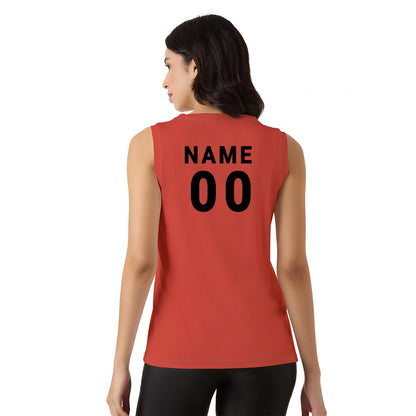 Custom Red Women’s Active Singlet – Personalized Fitness Tank