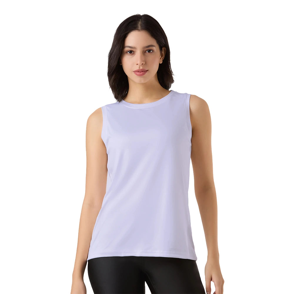 women's singlet tank top, lavender workout tank, gym tank top for women, moisture wicking singlet, polyester activewear top, athletic tank top women, customizable workout tank, women’s gym wear, yoga tank for women, breathable singlet for women
