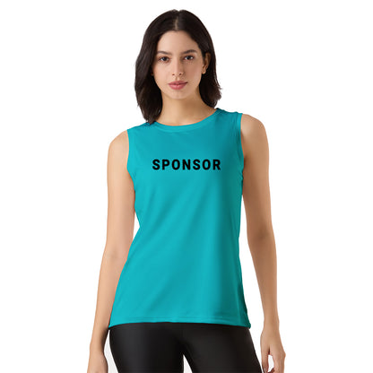 Custom Women’s Aqua Training Tank – Personalized Sleeveless Sports Singlet