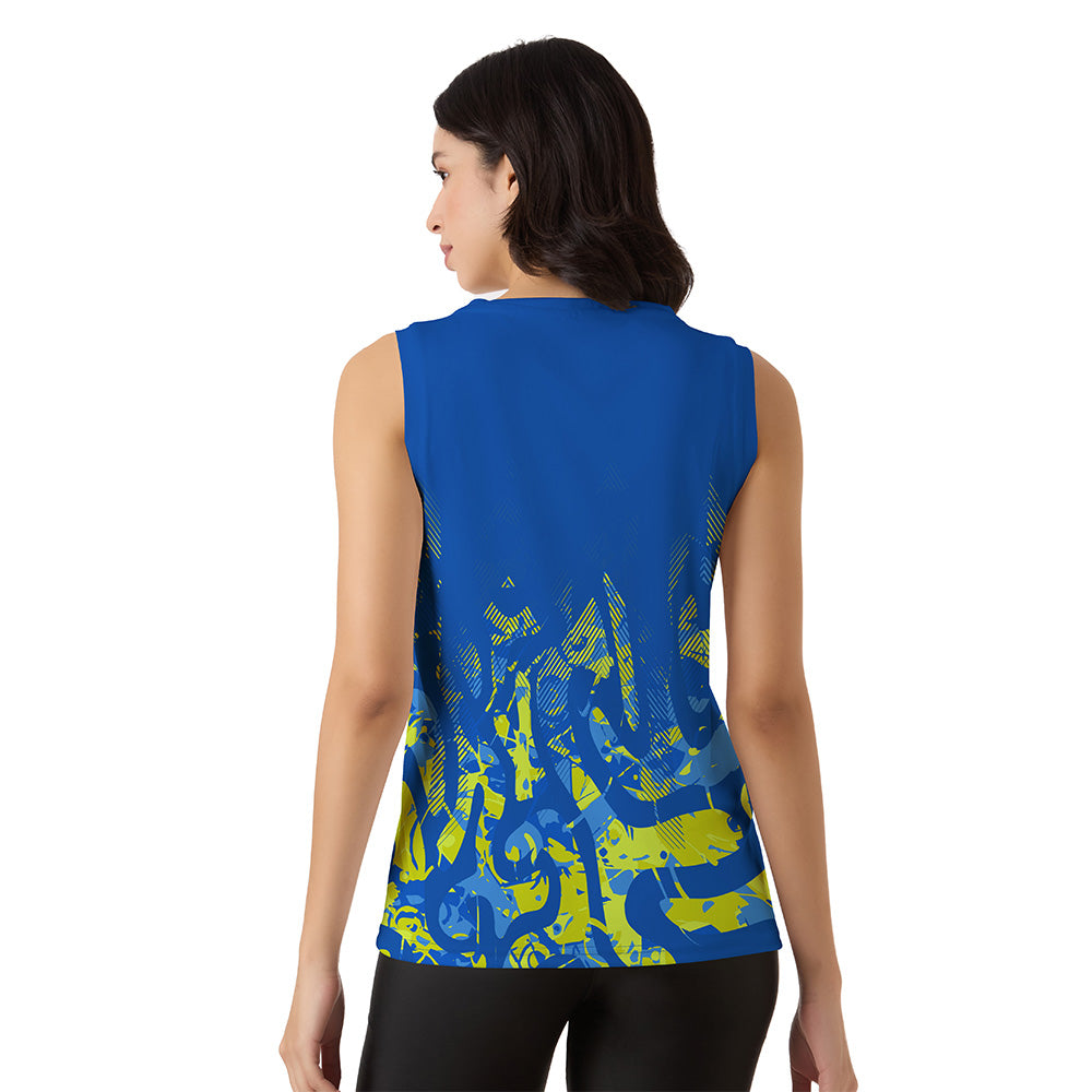 Blue Blaze Personalized Women’s Training Vest | Women’s Quick Dry Activewear