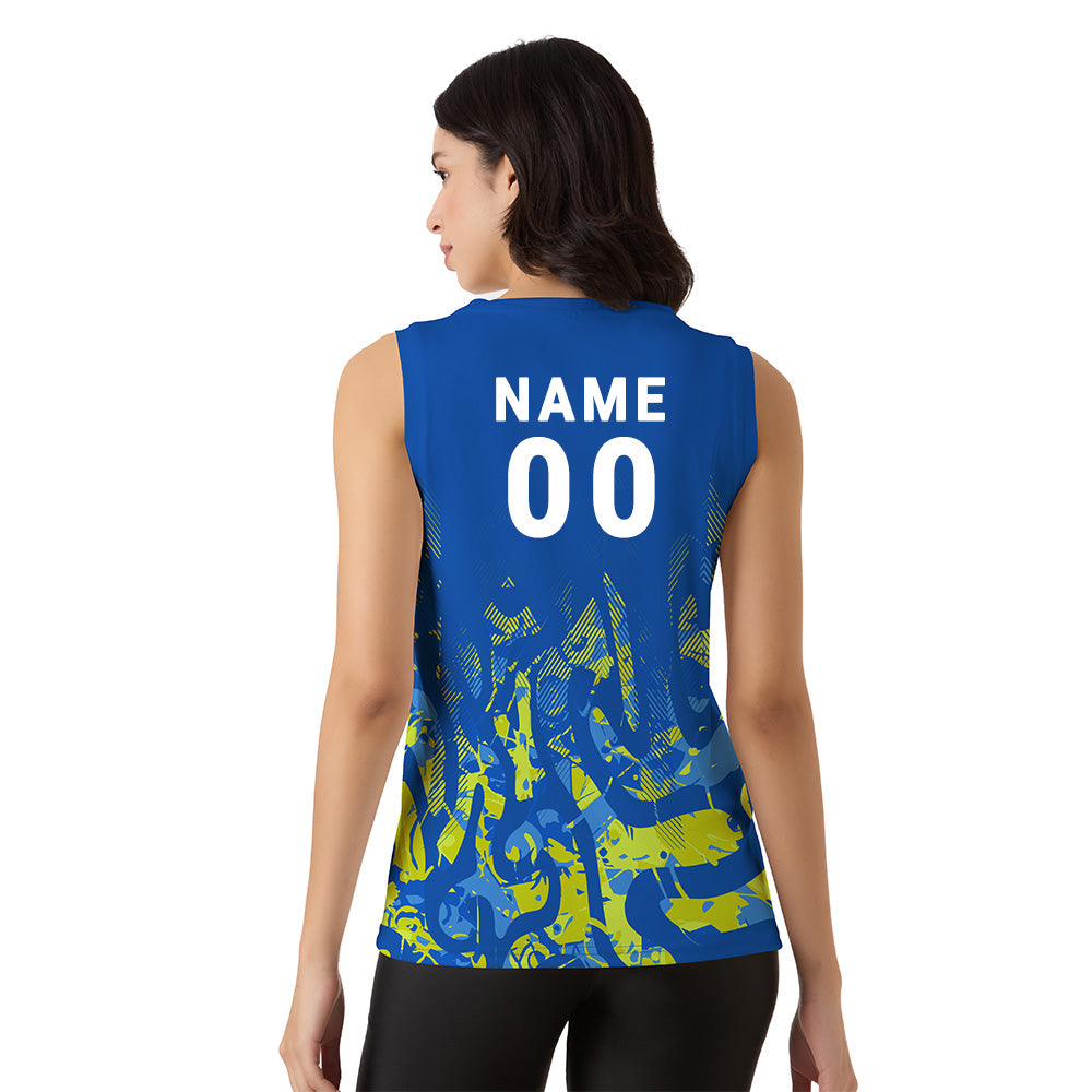 Blue Blaze Personalized Women’s Training Vest | Women’s Quick Dry Activewear
