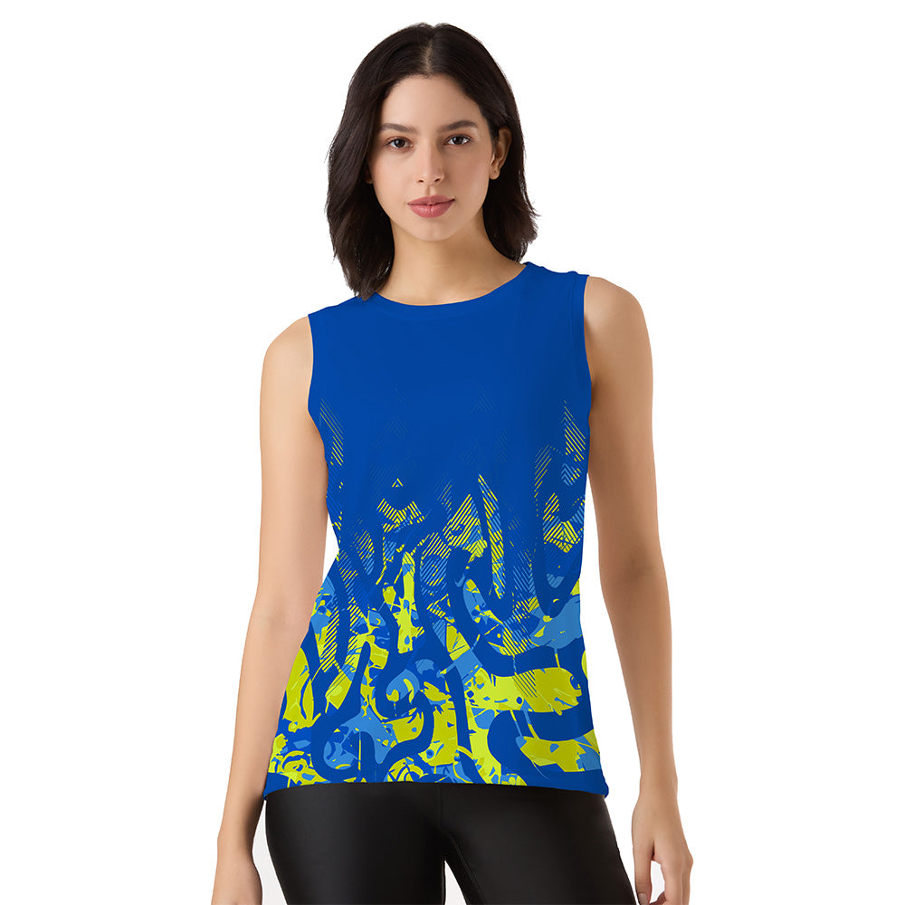 Blue Blaze Personalized Women’s Training Vest | Women’s Quick Dry Activewear